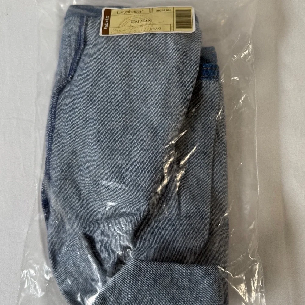 Longaberger Fabric Basket Liner Protector Denim Blue Catalog New Vintage‎ 85-12